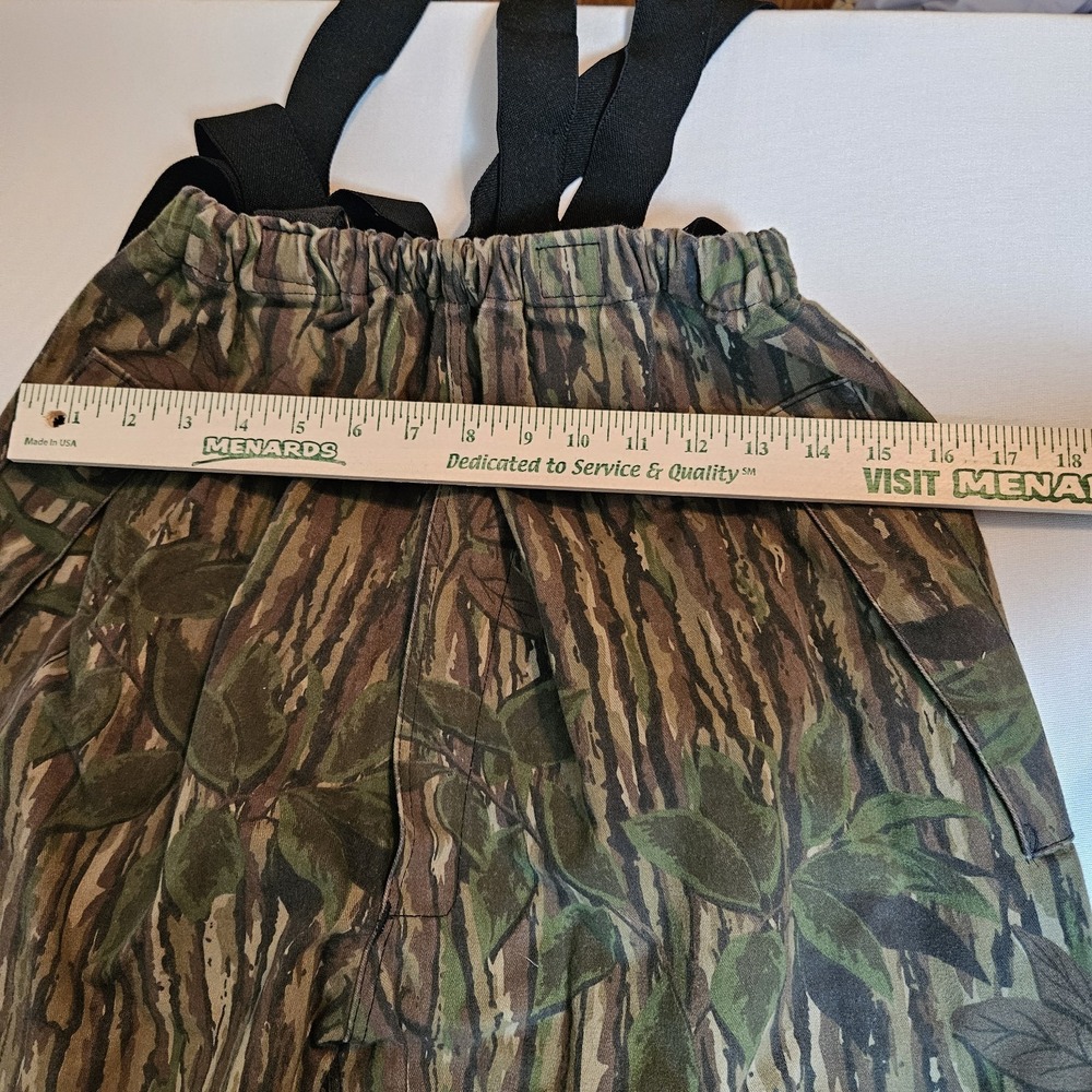 RainFair Realtree Camo Hunting Pants M Bib Style Lined Zipper Legs Suspenders - Picture 4 of 9